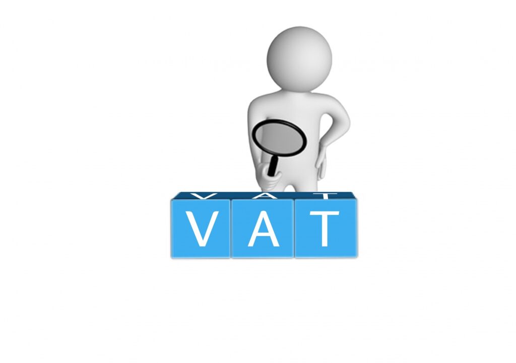 Person examining VAT