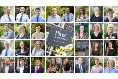 A grid photo of the Plus Accounting team. 