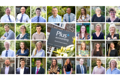 A grid photo of the Plus Accounting team. 